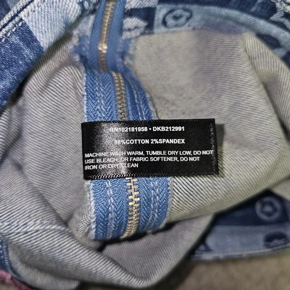 Dolls Kill x Bratz Blue Checkered Denim Mini Skirt Womens Small NEW - Picture 4 of 7